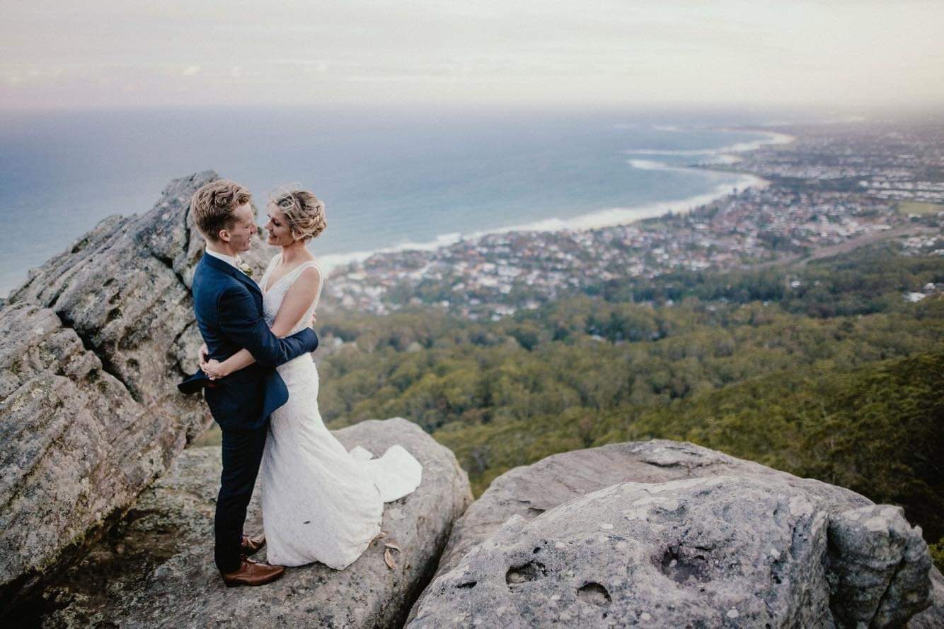 Couple above the coast
