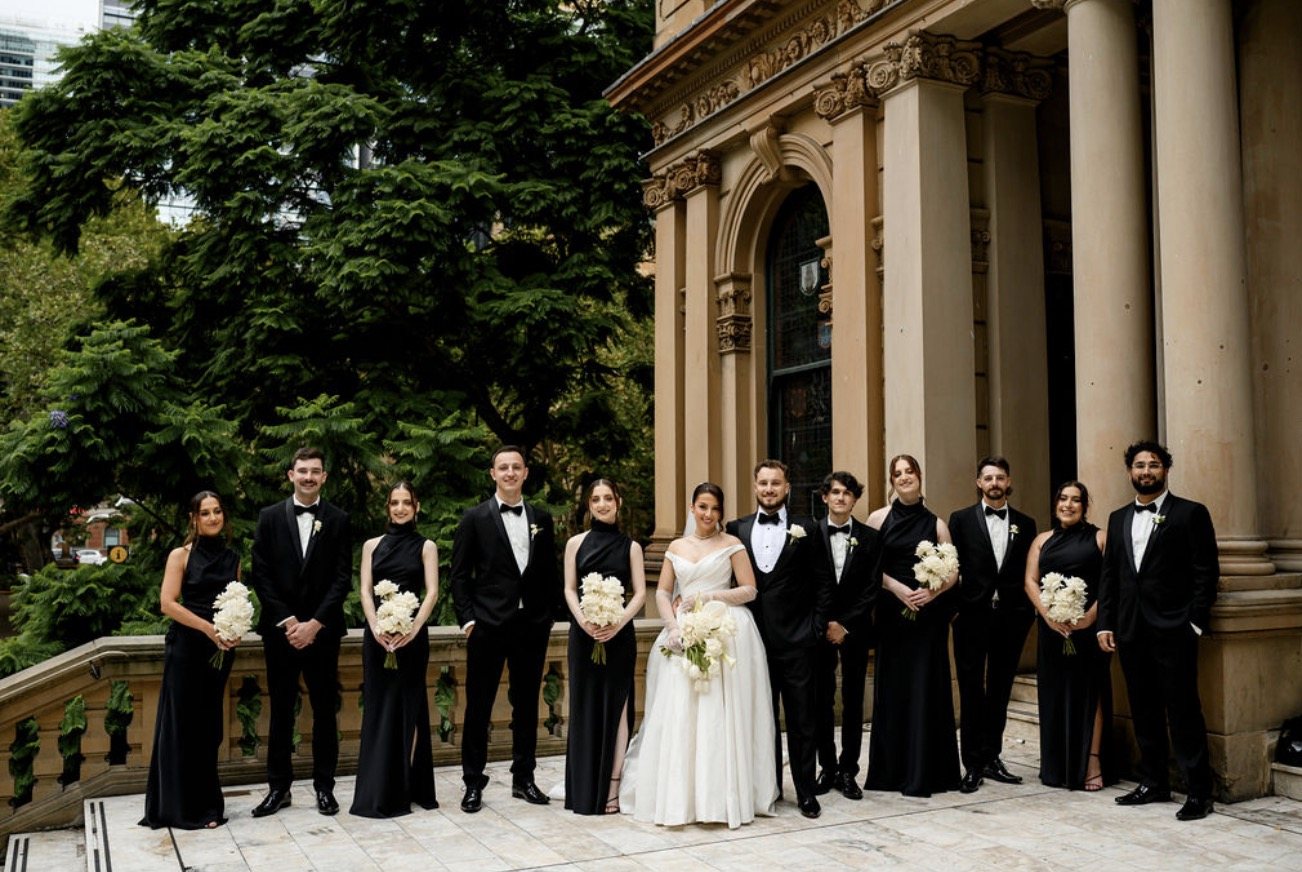 The whole wedding party