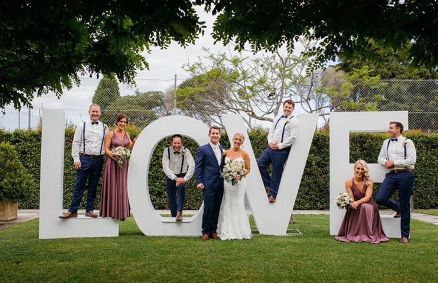 A Tramps wedding party