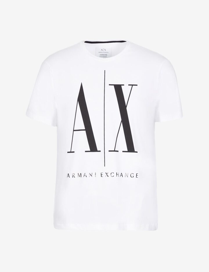 armani exchange all over logo shirt