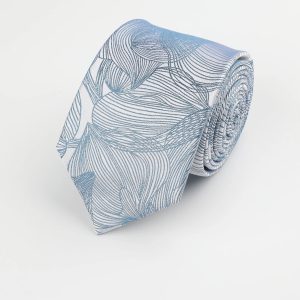 James Harper Silk Linen Floral Tie