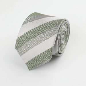 James Harper Silk Cotton Tonal Stripe Tie