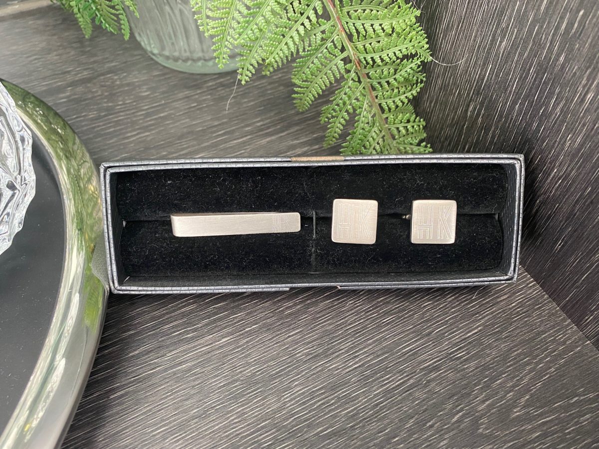Tramps The Store Personalised Tie Bar and Cufflink Set