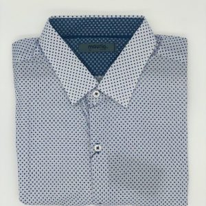 Maurio Micro Pattern White Shirt