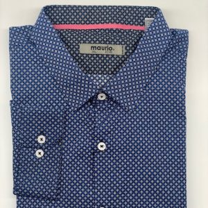 Maurio Micro Pattern Navy Shirt
