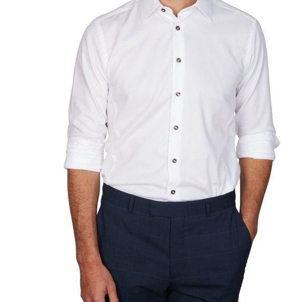 Abelard S/Slim Bottone Cioccolato A102013178 Luxe Shirt