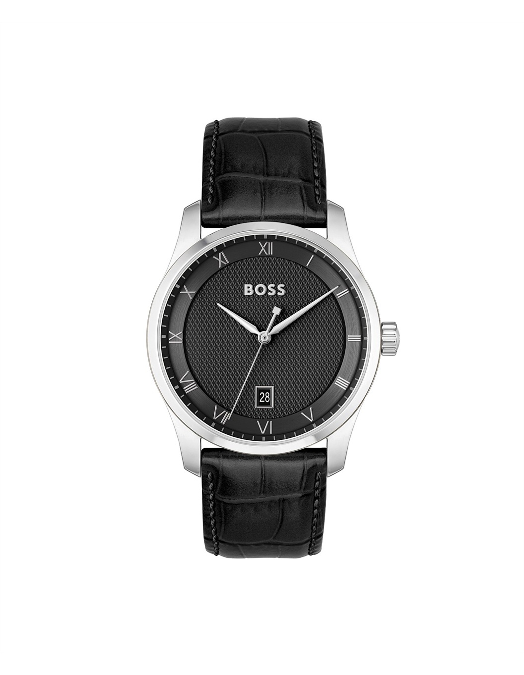 Boss Black Calfskin Watch