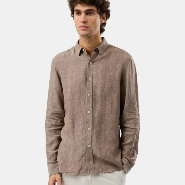 Brooksfield Linen L/S Shirt
