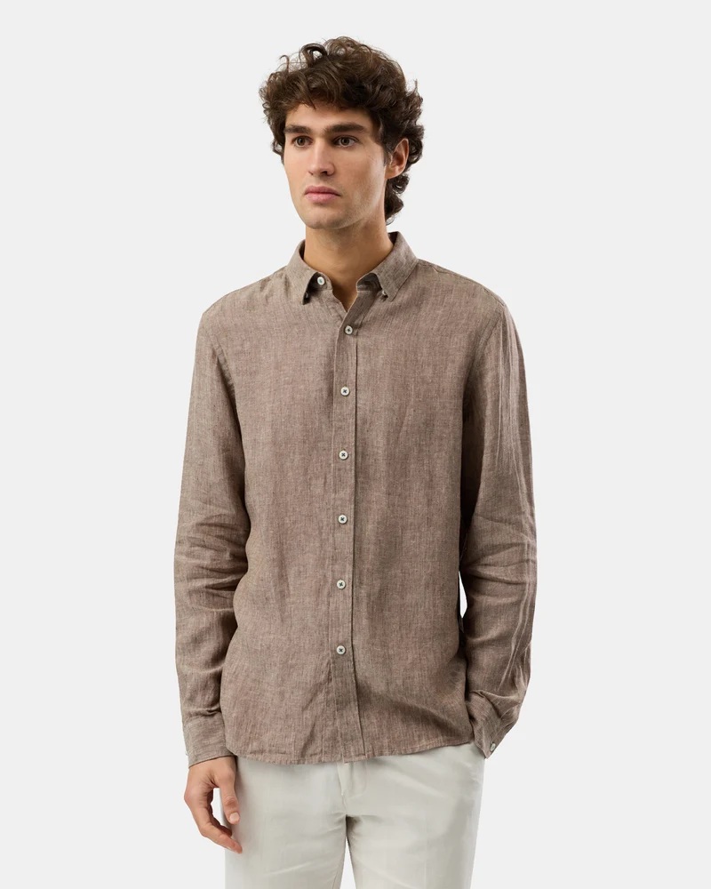 Brooksfield Linen L/S Shirt